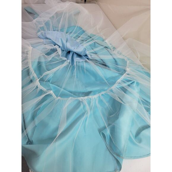 Gunne Sax Jessica McClintock Blue Beaded Evening Dress Women's Size 3/4 - Picture 15 of 16